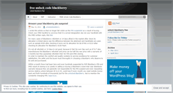 Desktop Screenshot of freeunlockcodeblackberry.wordpress.com