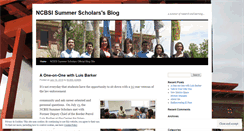 Desktop Screenshot of ncbsisummerscholars1.wordpress.com