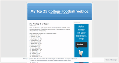 Desktop Screenshot of mytop25collegefootball.wordpress.com