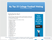 Tablet Screenshot of mytop25collegefootball.wordpress.com