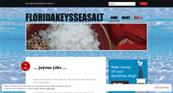 Desktop Screenshot of floridakeysseasalt.wordpress.com