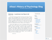 Tablet Screenshot of alissashistoryofpsych.wordpress.com