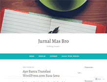 Tablet Screenshot of jurnalmasbro.wordpress.com