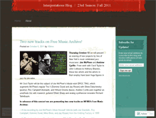 Tablet Screenshot of interpretationsblog.wordpress.com
