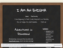 Tablet Screenshot of iamanenigma.wordpress.com