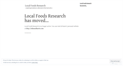 Desktop Screenshot of localfoods.wordpress.com