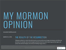 Tablet Screenshot of mymormonopinion.wordpress.com