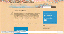 Desktop Screenshot of pawshelpingpeople.wordpress.com