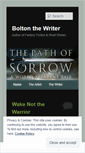 Mobile Screenshot of boltonthewriter.wordpress.com