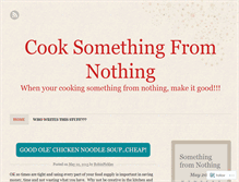 Tablet Screenshot of cooksomethingfromnothing.wordpress.com