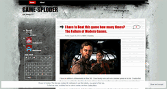 Desktop Screenshot of gamesploder.wordpress.com
