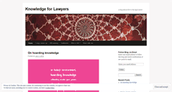 Desktop Screenshot of knowledge4lawyers.wordpress.com