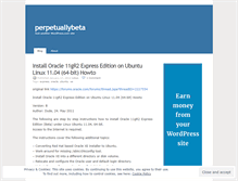 Tablet Screenshot of perpetuallybeta.wordpress.com