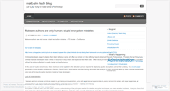 Desktop Screenshot of mattelm.wordpress.com