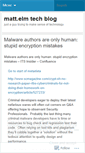 Mobile Screenshot of mattelm.wordpress.com