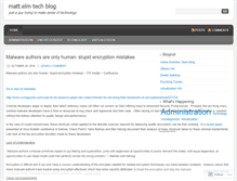 Tablet Screenshot of mattelm.wordpress.com