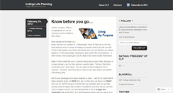 Desktop Screenshot of collegelifeplanning.wordpress.com