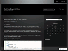 Tablet Screenshot of matthewdayton.wordpress.com