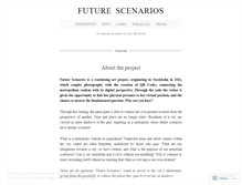 Tablet Screenshot of futurescenariosproject.wordpress.com