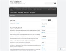Tablet Screenshot of africarealestatestv.wordpress.com