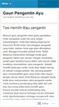 Mobile Screenshot of gaunpengantinayu.wordpress.com