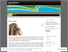 Tablet Screenshot of greenblendz.wordpress.com