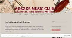 Desktop Screenshot of geezermusicclub.wordpress.com