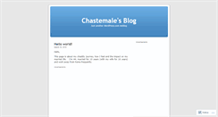 Desktop Screenshot of chastemale.wordpress.com