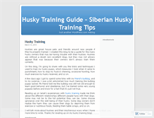 Tablet Screenshot of huskyguide.wordpress.com