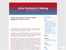 Tablet Screenshot of aliceormiston.wordpress.com
