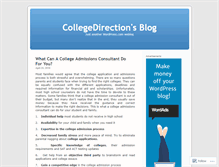 Tablet Screenshot of collegedirectionblog.wordpress.com