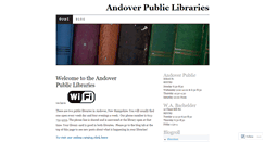 Desktop Screenshot of andoverlibraries.wordpress.com