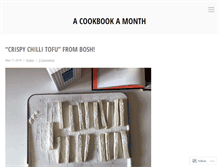 Tablet Screenshot of cookbookamonth.wordpress.com
