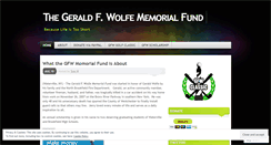 Desktop Screenshot of geraldfwolfefund.wordpress.com