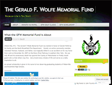 Tablet Screenshot of geraldfwolfefund.wordpress.com