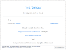 Tablet Screenshot of miartmiaw.wordpress.com