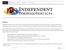 Tablet Screenshot of independentportfolioservices.wordpress.com