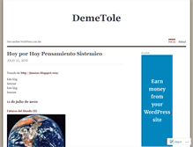 Tablet Screenshot of demetole.wordpress.com