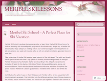 Tablet Screenshot of meribelskilessons.wordpress.com