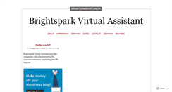 Desktop Screenshot of brightsparkvirtualpa.wordpress.com