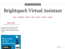 Tablet Screenshot of brightsparkvirtualpa.wordpress.com