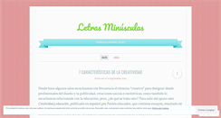 Desktop Screenshot of letrasminusculas.wordpress.com