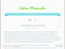 Tablet Screenshot of letrasminusculas.wordpress.com