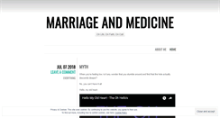 Desktop Screenshot of marriageandmedicine.wordpress.com