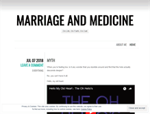 Tablet Screenshot of marriageandmedicine.wordpress.com