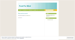 Desktop Screenshot of foodformind.wordpress.com