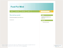 Tablet Screenshot of foodformind.wordpress.com