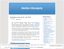 Tablet Screenshot of medienmonopoly.wordpress.com