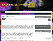 Tablet Screenshot of kwexperience.wordpress.com