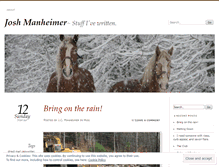 Tablet Screenshot of joshmanheimer.wordpress.com